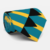 Bahamas Vlag Patroon Stropdas (Opgerold)