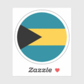 Bahamas Vlag Ronde Sticker (Vel)
