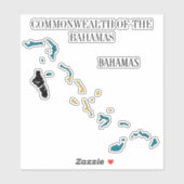 Bahamas-vlag Sticker (Vel)