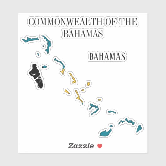 Bahamas-vlag Sticker (Vel)