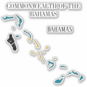 Bahamas-vlag Sticker (Voorkant)