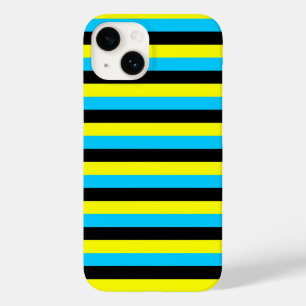 bahamas vlag strepen land patroon blauw geel b Case-Mate iPhone 14 hoesje