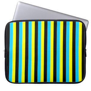 bahamas vlag strepen land patroon blauw geel b laptop sleeve