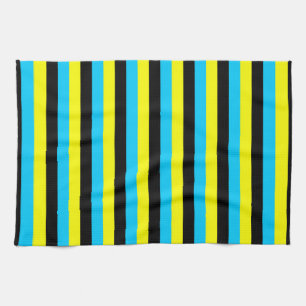 bahamas vlag strepen land patroon blauw geel b theedoek