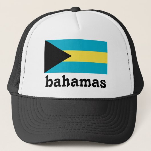 Bahamas Vlag Tekst Ontwerp Trucker Pet (Voorkant)