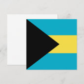 Bahamas Vlag Uitnodiging (Voorkant / Achterkant)