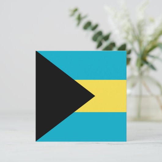 Bahamas Vlag Uitnodiging (Staand voorkant)