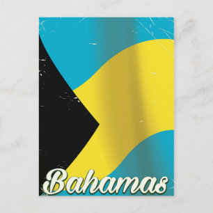 Bahamas Vlag vintage-poster Briefkaart