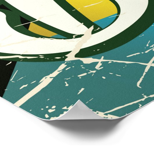 Bahamas Vlag vintage-poster Poster (Hoek)