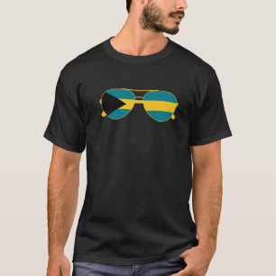 Bahamas vlag Zonnebrillen Bahamaanse vlag T-shirt