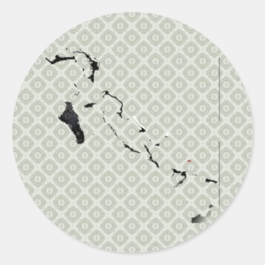 Bahamas - Vlaggenkaart, volledig formaat Ronde Sticker (Voorkant)