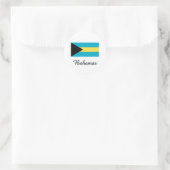 Bahama's vlagontwerp ronde sticker (Tas)