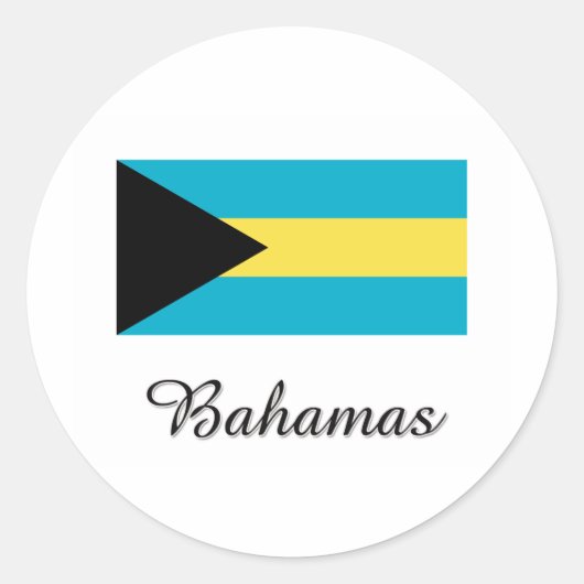 Bahama's vlagontwerp ronde sticker (Voorkant)