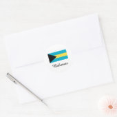 Bahama's vlagontwerp ronde sticker (Envelop)