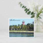Bahama's vuurtoren grens briefkaart (Staand voorkant)