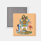 Bahama's Wapen (Abaco, Eleuthera) Magneet (Voorkant / Achterkant)