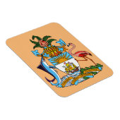 Bahamas Wapen - Marlin, Flamingo, Conch Magneet (Rechterzijde)
