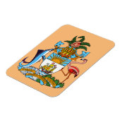Bahamas Wapen - Marlin, Flamingo, Conch Magneet (Linkerzijde)