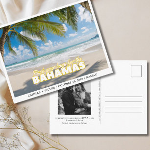 Bahamas Wedding Island Save the Date Briefkaart