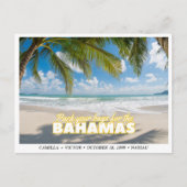 Bahamas Wedding Island Save the Date Briefkaart (Voorkant)