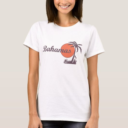 Bahamas  Worn Dames T T-shirt (Voorkant)