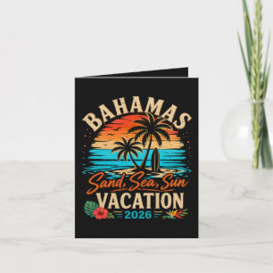 Bahama's Zand Zee Zon Vakantie 2026 Feestdagen Kaart