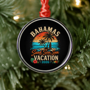 Bahama's Zand Zee Zon Vakantie 2026 Metalen Ornament