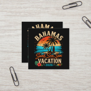 Bahama's Zand Zee Zon Vakantie 2026 Vierkante Visitekaartje