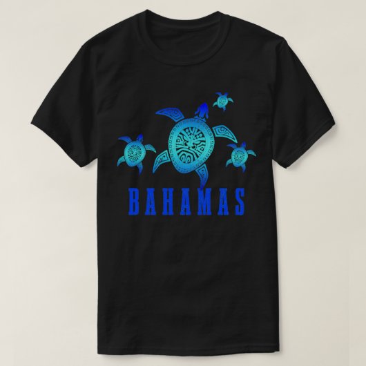 Bahamas Zee Turtle Tribal Scuba Diving Div T-shirt (Design voorkant)