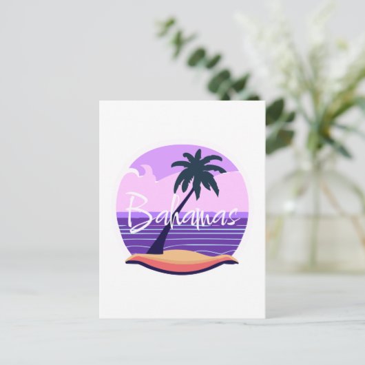Bahama's zomervakantie briefkaart (Staand voorkant)