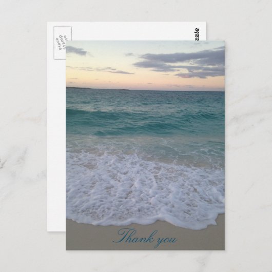 Bahamas zonsondergang dank u briefkaart (Voorkant / Achterkant)