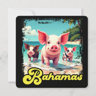 Bahama's Zwemmende Biggen - Exuma Biggenstrand Avo Kaart