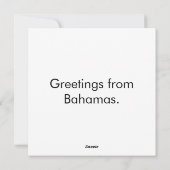 Bahamas Zwemvarken 2024 Feestdagenkaart (Achterkant)