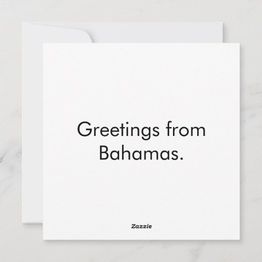 Bahamas Zwemvarken 2024 Feestdagenkaart (Achterkant)