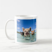 Bahamas Zwemvarken 2025 Vakantie Kaart Koffiemok (Links)