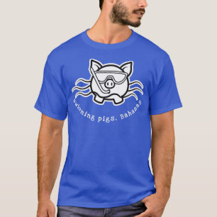 Bahama's Zwemvarken met masker en snorkel T-shirt