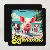 Bahamas Zwemvarkens - Exuma Pig Beach Adventure Kaart (Voorkant / Achterkant)
