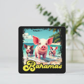 Bahamas Zwemvarkens - Exuma Pig Beach Adventure Kaart (Staand voorkant)