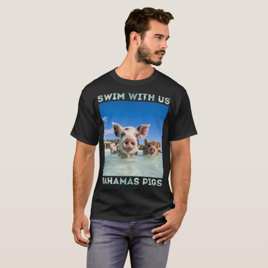 Bahama's Zwemvarkens Exuma T-shirt (Voorkant volledig)