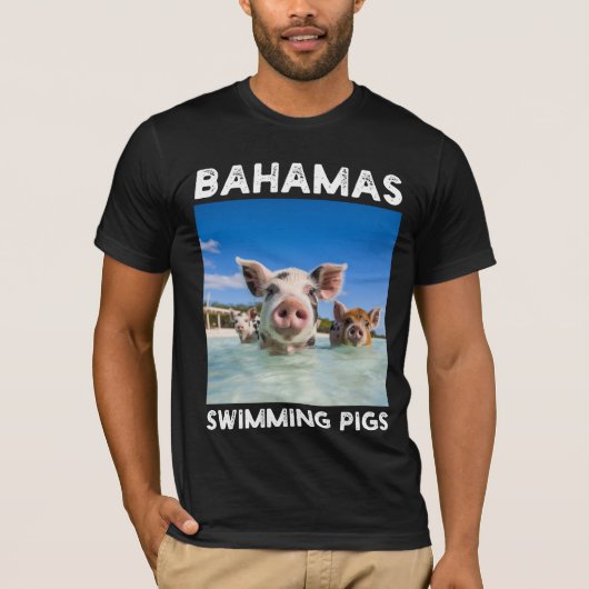 Bahama's Zwemvarkens Exuma T-shirt (Voorkant)