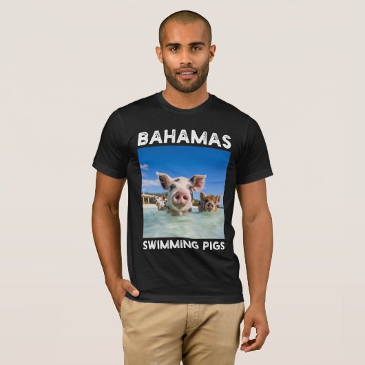 Bahama's Zwemvarkens Exuma T-shirt (Voorkant volledig)