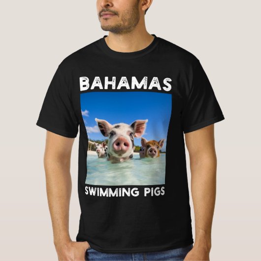 Bahama's Zwemvarkens Exuma T-shirt (Voorkant)