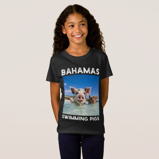 Bahama's Zwemvarkens Exuma T-shirt (Voorkant volledig)