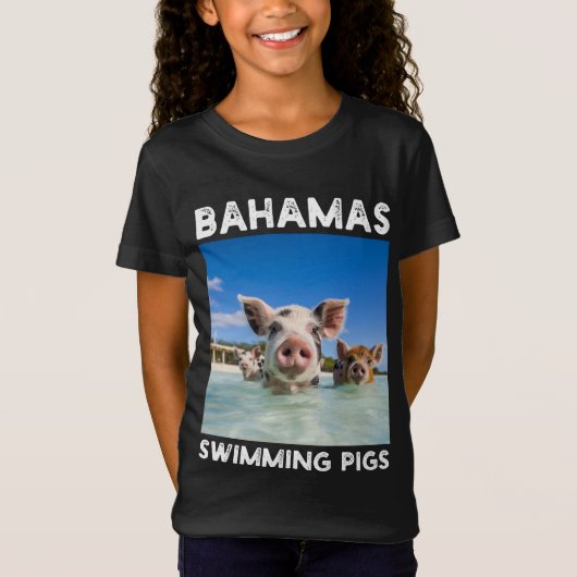 Bahama's Zwemvarkens Exuma T-shirt (Voorkant)