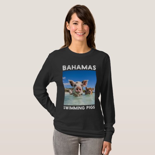 Bahama's Zwemvarkens Exuma T-shirt (Voorkant volledig)
