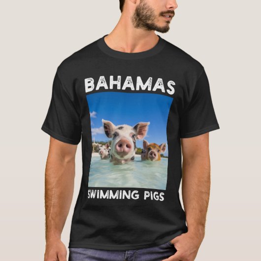 Bahama's Zwemvarkens Exuma T-shirt (Voorkant)