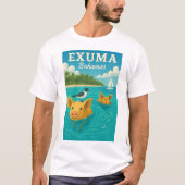 Bahamas Zwemvarkens Tropisch Strand Exuma 2025 T-shirt (Voorkant)
