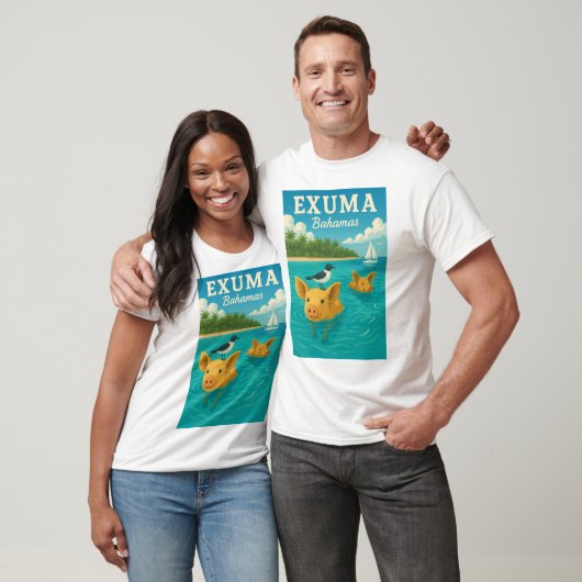 Bahamas Zwemvarkens Tropisch Strand Exuma 2025 T-shirt (Unisex)