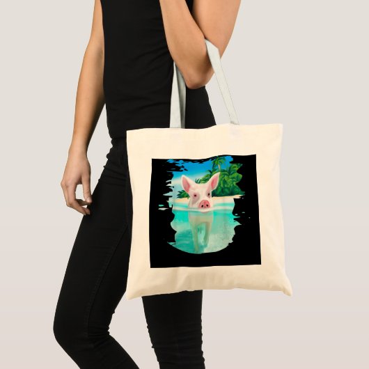 Bahama's Zwemvarkens Varkenspieuwstrand Feestdagen Tote Bag (Voorkant (product))