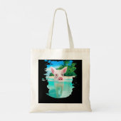 Bahama's Zwemvarkens Varkenspieuwstrand Feestdagen Tote Bag (Achterkant)